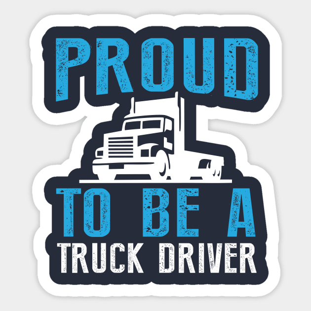 Funny trucker gift Sticker by Positively Petal Perfect 